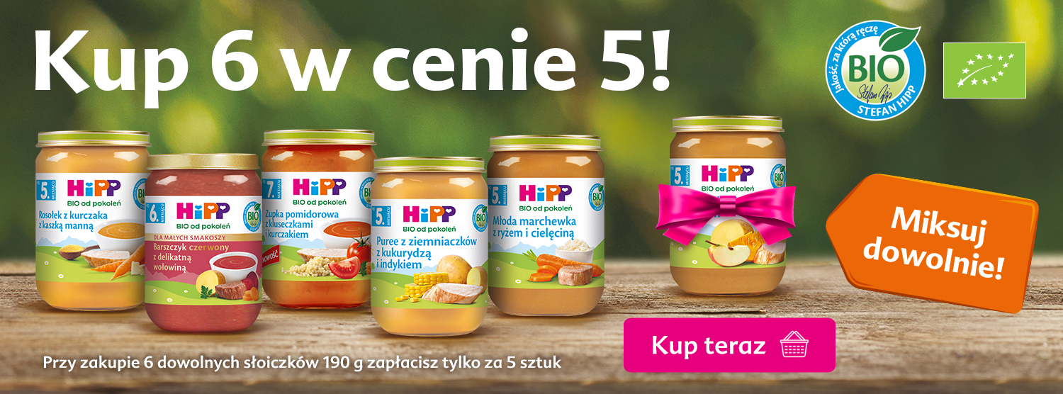 Hipp dania i zupki 190 g - kup 6, zapłacisz za 5