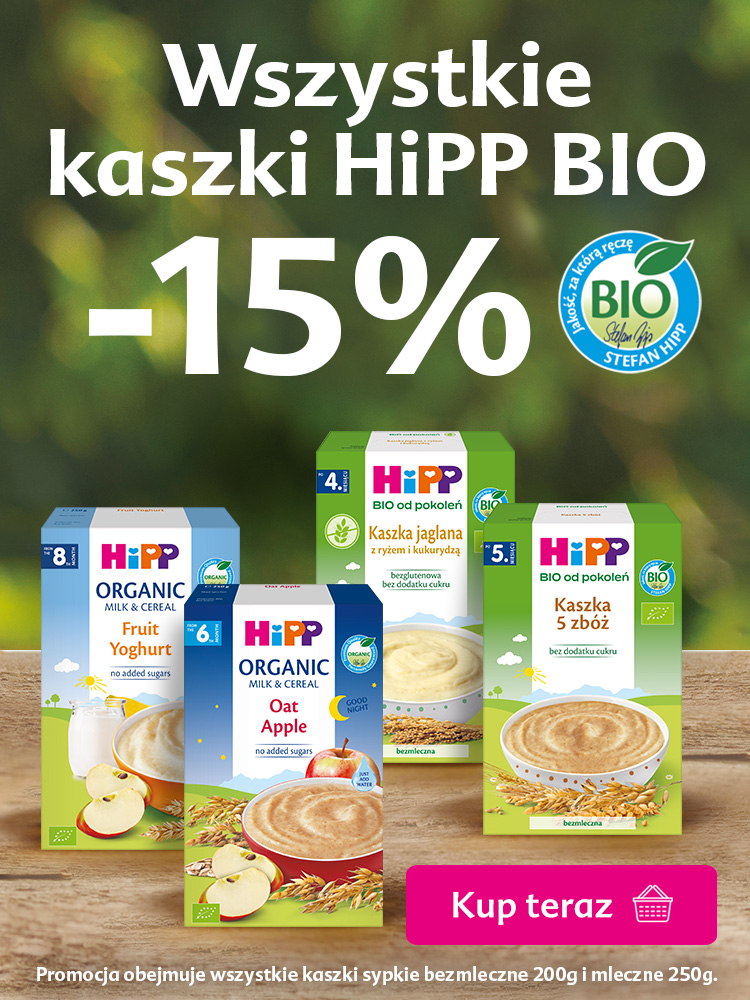 Hipp wszystkie kaszki sypkie - 15% rabatu po dodaniu do koszyka